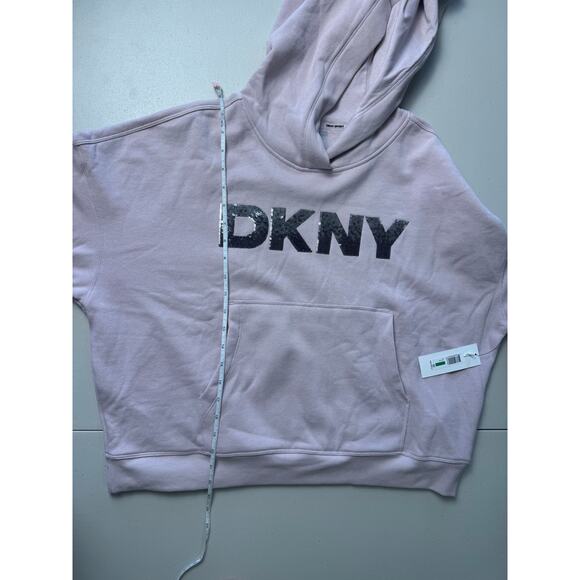 DKNY Sport Women's Sequin Pullover Fleece Hoodie ALLURE NWT SIZE L - Picture 12 of 12